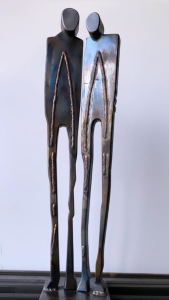Inox Stainless Material Made Lovers Standing Sculpture Sculpture titled "Inox Stainless Mate…" by Ase, Original Art, Metals