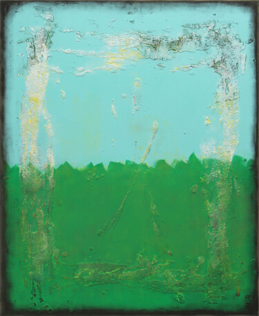 Malarstwo zatytułowany „Once in Green” autorstwa Ronald Hunter, Oryginalna praca, Akryl