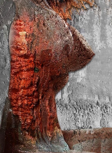 Digitale Kunst mit dem Titel "Stone" von Johan Van Dreven (jovadre), Original-Kunstwerk, Fotomontage Auf Metall montiert