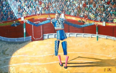 Pintura titulada "BANDERILLERO" por Juan Francisco Gomez Cambronero, Obra de arte original, Acrílico