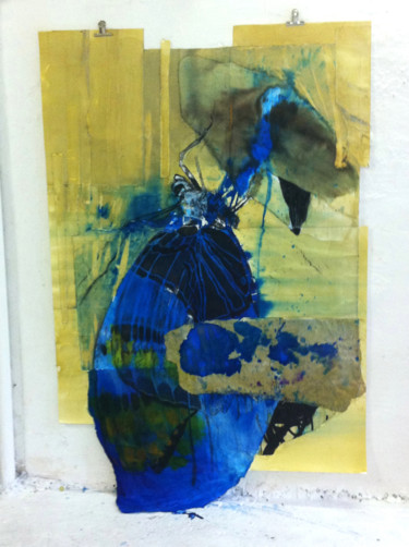 Malarstwo zatytułowany „blue wing” autorstwa Gaby Roter, Oryginalna praca, Inny