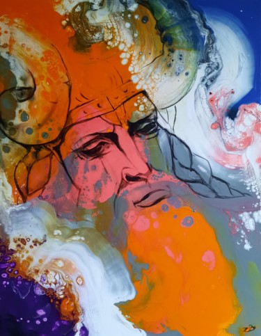 Peinture intitulée "Odin" par Zjanna Boogaart-Baradina, Œuvre d'art originale, Acrylique