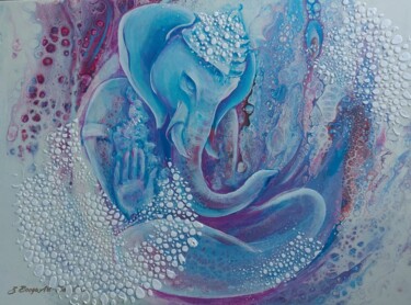 Malarstwo zatytułowany „Ganesha” autorstwa Zjanna Boogaart-Baradina, Oryginalna praca, Akryl