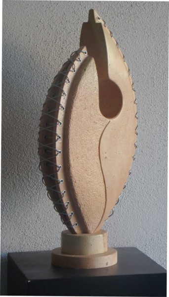 Escultura intitulada "Equilibrio dinamico" por Fiorenzo Mascagna, Obras de arte originais, Pedra