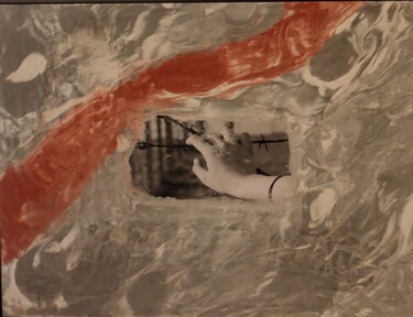 Painting titled "Confini 07" by Marco Bagatin, Original Artwork, Chalk