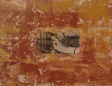 Painting titled "Confini 10" by Marco Bagatin, Original Artwork, Encaustic