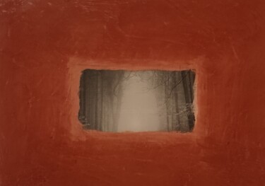 Malerei mit dem Titel "Sentieri 03" von Marco Bagatin, Original-Kunstwerk, Collagen