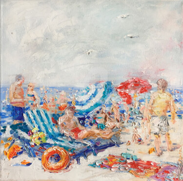 Pintura intitulada "Vacations" por Inga Jurane, Obras de arte originais, Óleo