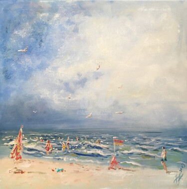 Painting titled "Majori before storm" by Inga Jurane, Original Artwork, Oil