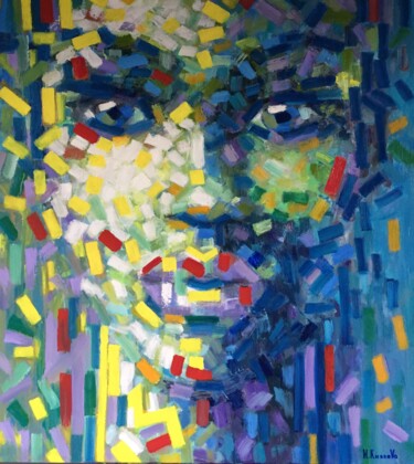 Картина под названием "Мои мысли" - Inga Kniazieva, Подлинное произведение искусства, Масло Установлен на Деревянная рама дл…