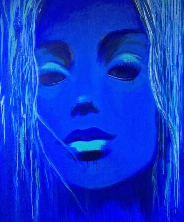 Картина под названием "Королевский синий" - Inga Kniazieva, Подлинное произведение искусства, Акрил