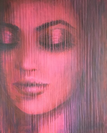 Peinture intitulée "Фиолетовый" par Inga Kniazieva, Œuvre d'art originale, Acrylique