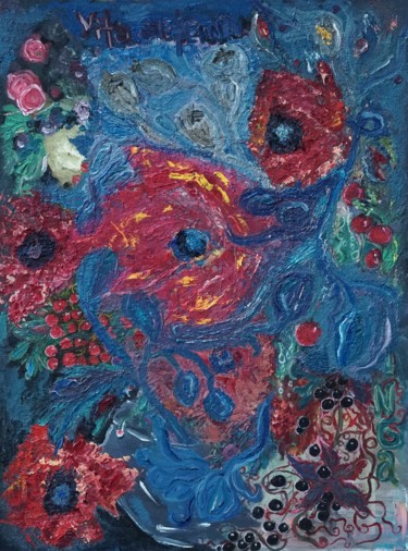 Картина под названием "опиумный сон" - Инга Курганская, Подлинное произведение искусства, Масло