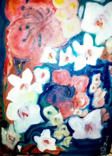 Картина под названием "Цветовзгляд" - Инга Курганская, Подлинное произведение искусства, Масло