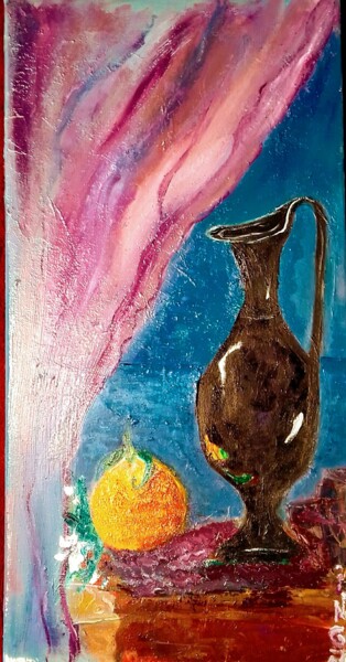 Картина под названием "Новая сказка морю" - Инга Курганская, Подлинное произведение искусства, Масло
