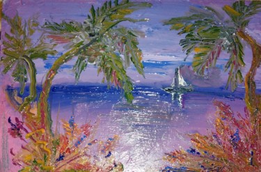 Peinture intitulée "Океан мечты" par Inga Kurganskaia, Œuvre d'art originale, Huile