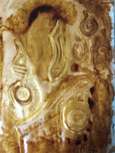 Σχέδιο με τίτλο "Mono boucle doreille" από Инга Курганская, Αυθεντικά έργα τέχνης, Χρωστικές ουσίες