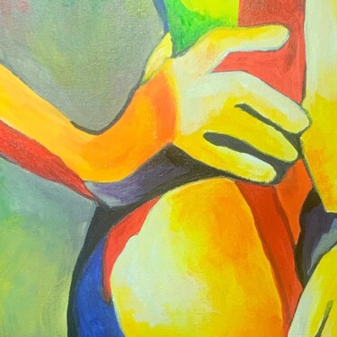 Картина под названием "Female 01" - Inga Savina, Подлинное произведение искусства, Акрил Установлен на Деревянная рама для н…