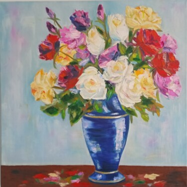 Malerei mit dem Titel "Summer colors" von Inga Shaihrazieva, Original-Kunstwerk, Öl