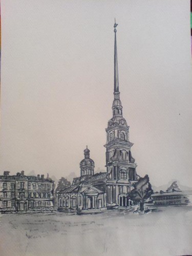 Painting titled "Санкт-Петербург. Пе…" by Inga Matviiko, Original Artwork