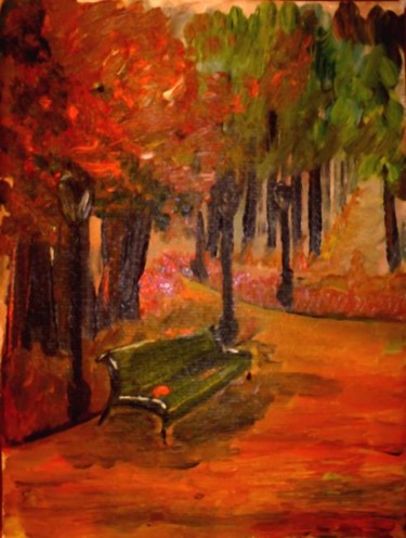 Painting titled "Парк." by Inga Matviiko, Original Artwork