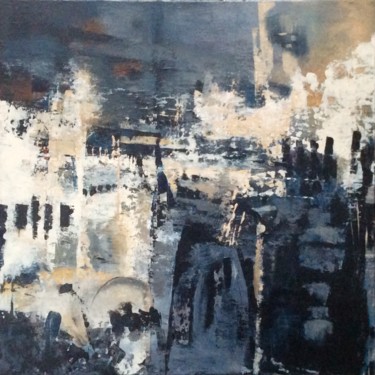Nachtschicht Malerei mit dem Titel "Nachtschicht" von Ingemalt, Original-Kunstwerk, Acryl