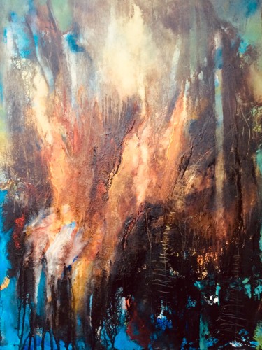 Peinture intitulée "mystic fire" par Ingemalt, Œuvre d'art originale, Acrylique