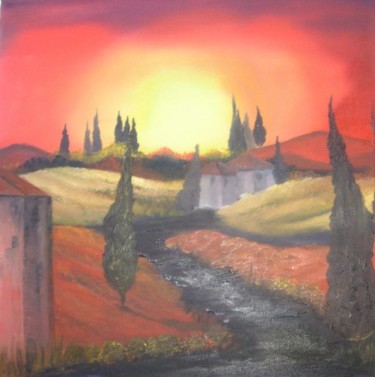 Pittura intitolato "Sonnenuntergang" da Ingemalt, Opera d'arte originale, Olio