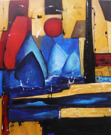 Schilderij getiteld "sailing II" door Ingemalt, Origineel Kunstwerk, Olie