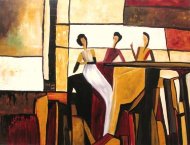 Malerei mit dem Titel "waiting" von Ingemalt, Original-Kunstwerk, Öl