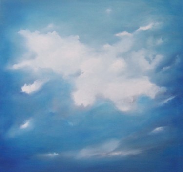 Malerei mit dem Titel "mit den Wolken" von Ingemalt, Original-Kunstwerk, Öl