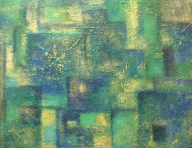 Malerei mit dem Titel "seegrün" von Ingemalt, Original-Kunstwerk, Öl