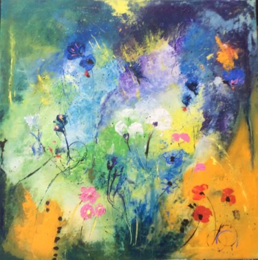 Peinture intitulée "some Flowers in my…" par Ingemalt, Œuvre d'art originale, Acrylique