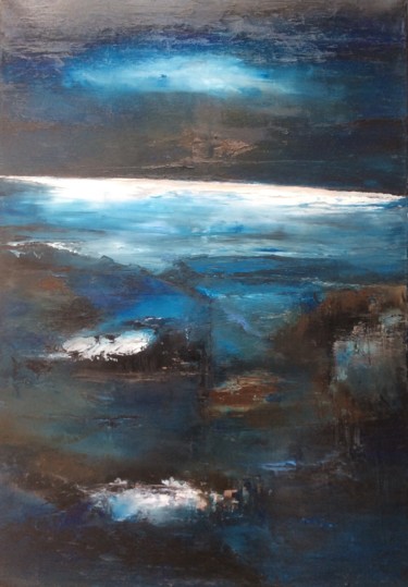Malerei mit dem Titel "Licht am Horizont" von Ingemalt, Original-Kunstwerk, Öl