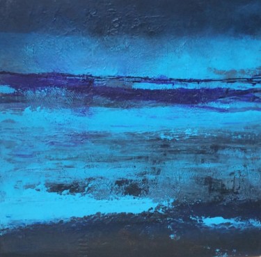 Schilderij getiteld "Blue land" door Ingemalt, Origineel Kunstwerk, Acryl