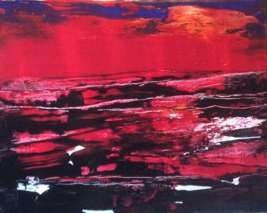 Pittura intitolato "Das rote Land" da Ingemalt, Opera d'arte originale, Acrilico