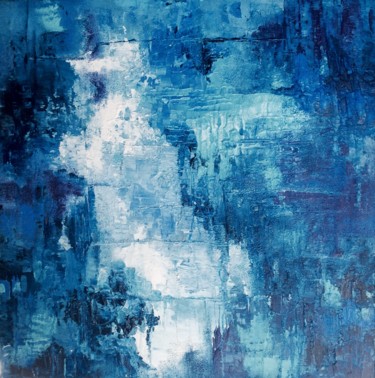 Pintura intitulada "Blauer Planet" por Ingemalt, Obras de arte originais, Acrílico