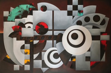 Картина под названием "‘Circus’ from the s…" - Inge Coolen, Подлинное произведение искусства, Масло