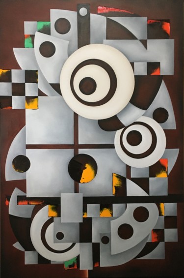 Peinture intitulée "‘The Silent Grey: S…" par Inge Coolen, Œuvre d'art originale, Huile