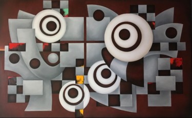 Peinture intitulée "The Silent Grey: Mo…" par Inge Coolen, Œuvre d'art originale, Huile