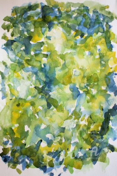 Painting titled "Green spirit II.jpg" by Ingela Wallgren Lindgren, Original Artwork, Watercolor