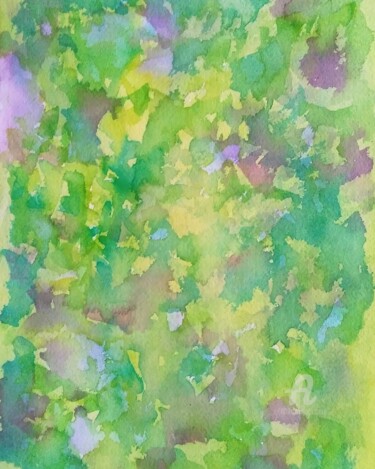 Painting titled "Abstract Summer1.jpg" by Ingela Wallgren Lindgren, Original Artwork, Watercolor