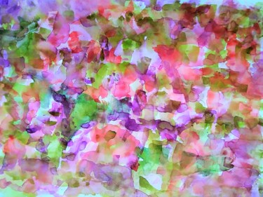 Картина под названием "Abstract small I.jpg" - Ingela Wallgren Lindgren, Подлинное произведение искусства, Акварель