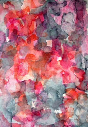 Pintura intitulada "Pink light III.jpg" por Ingela Wallgren Lindgren, Obras de arte originais, Aquarela