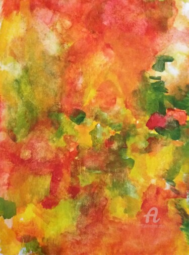 "Röd himmel.jpg" başlıklı Tablo Ingela Wallgren Lindgren tarafından, Orijinal sanat, Zamklı boya