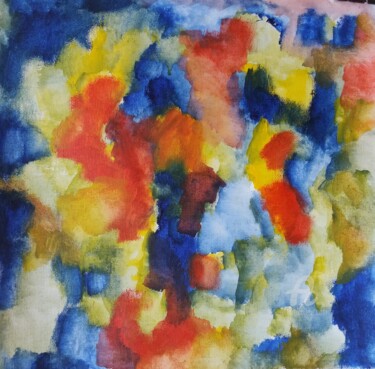 Painting titled "True colors I" by Ingela Wallgren Lindgren, Original Artwork, Oil Mounted on Wood Stretcher frame