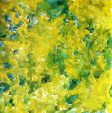 Painting titled "green leafs" by Ingela Wallgren Lindgren, Original Artwork, Tempera