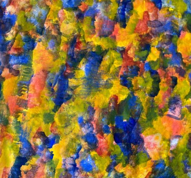 "Abstract composed I" başlıklı Tablo Ingela Wallgren Lindgren tarafından, Orijinal sanat, Zamklı boya