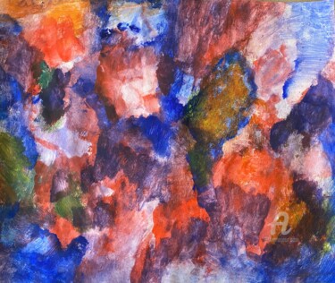 Painting titled "Abstract composed II" by Ingela Wallgren Lindgren, Original Artwork, Tempera