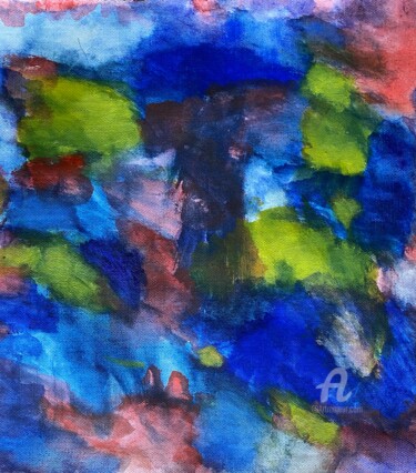 Peinture intitulée "In the blue color I…" par Ingela Wallgren Lindgren, Œuvre d'art originale, Huile Monté sur Châssis en bo…